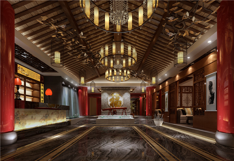 茶楼装修设计案例效果图案例