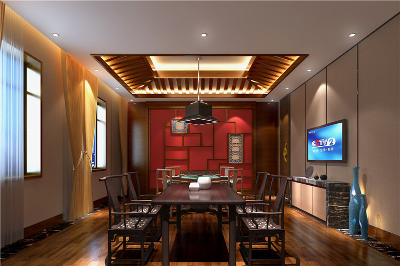 茶楼装修设计案例效果图案例